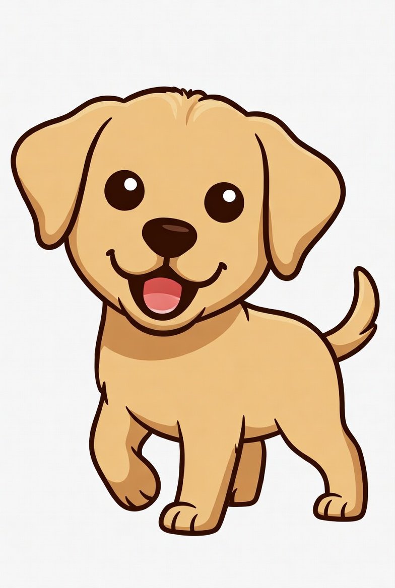 Cute Labrador puppy mascot